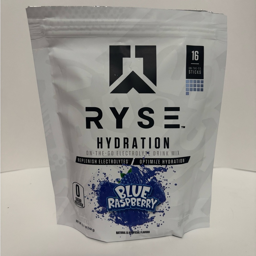 RYSE Blue Raspberry Hydration Drink Mix 15 sticks